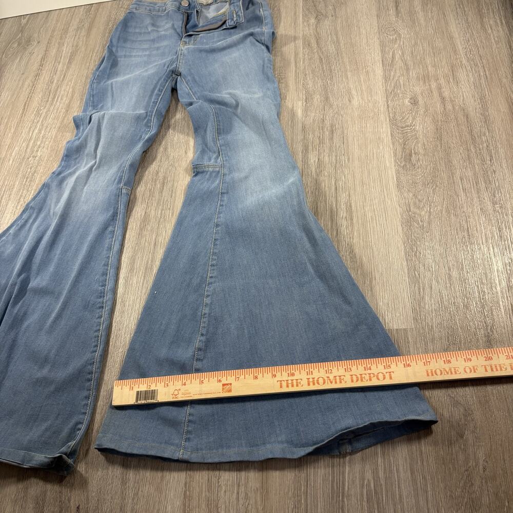 Free People Women's Just Float On Flare Jeans High Rise Blue Boho 70s W25R - Picture 6 of 7